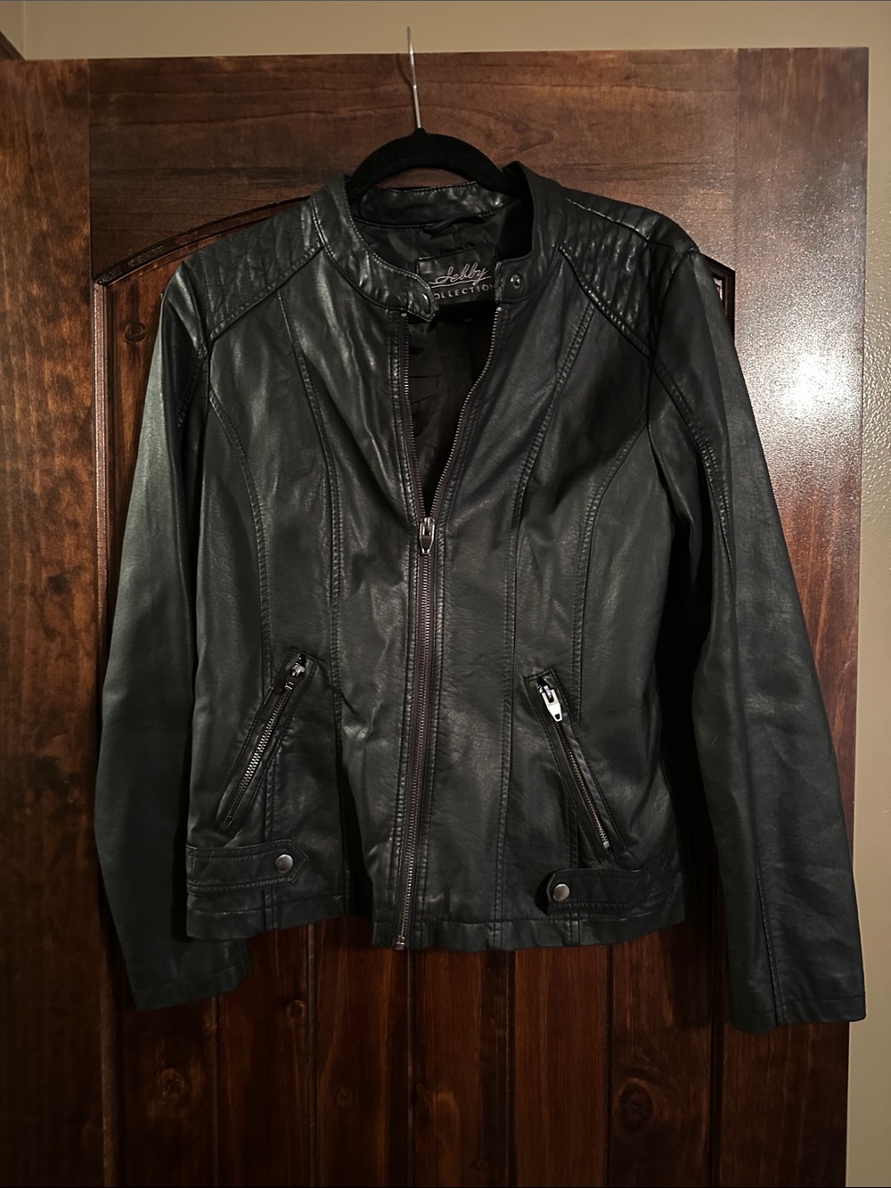 Pleather Moto Jacket - Black